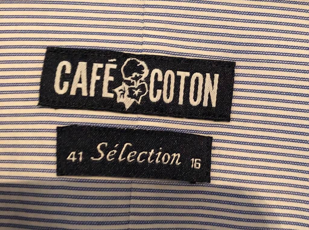 Hemden: Chemise Café Coton Sélection à rayures bleues. Taille 41 – Gebraucht aus Petit-Lancy von areyouinterested 1