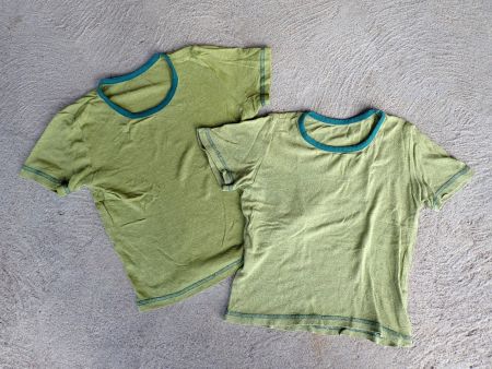 2x T-Shirt Bourrette-Seide bio grün 110/116