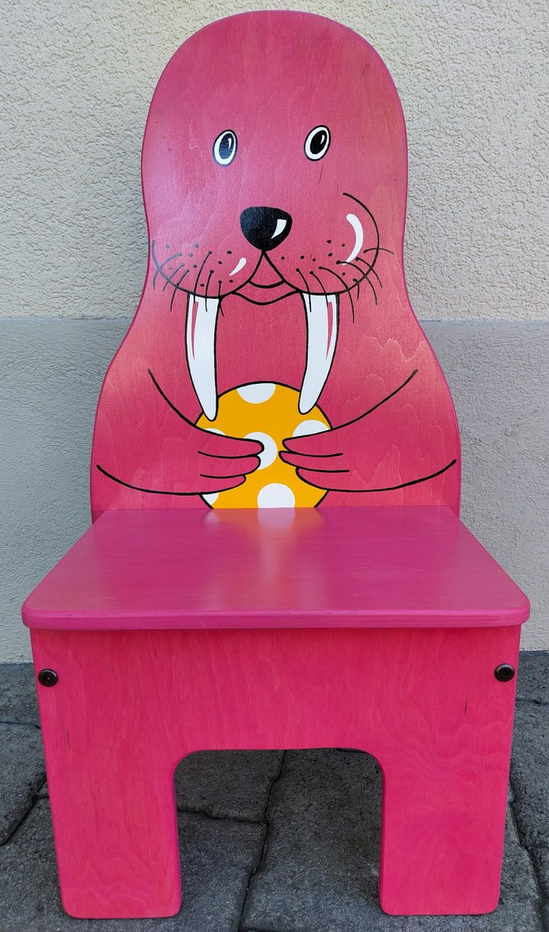 Stühle: Kindermöbel / Stuhl Walross pink – Neu (gemäss Beschreibung) aus Stettfurt von deltacharlie1