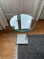 Beistelltisch Glas mit Metallfuss