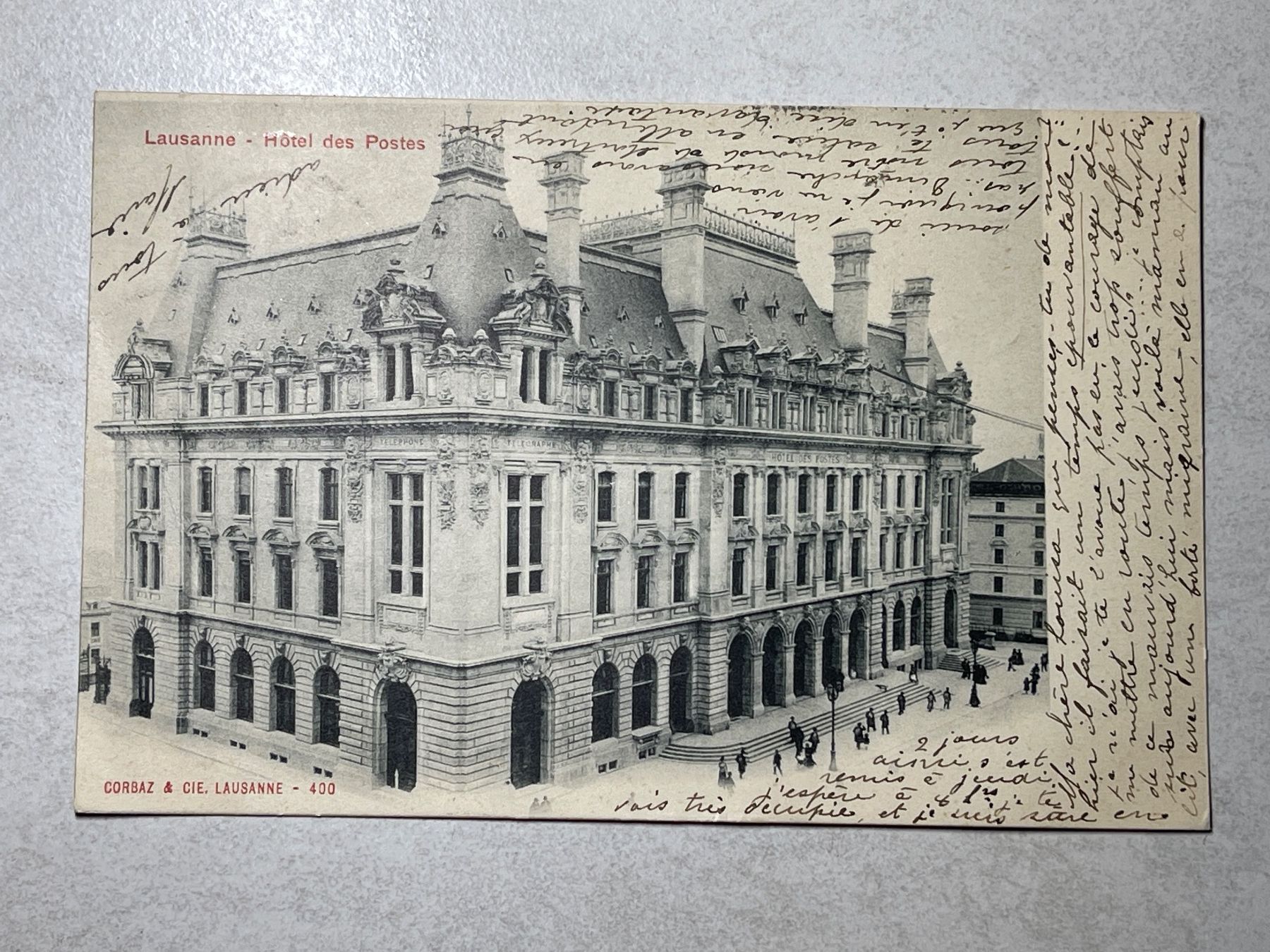 Cartoline postali: Alte Ansichtskarte Lausanne Hotel des Postes, – Usato da Strengelbach venduto da Aschatan5