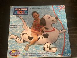 Aufblasbares Vintage Schwimmtier Dog RideOn OVP