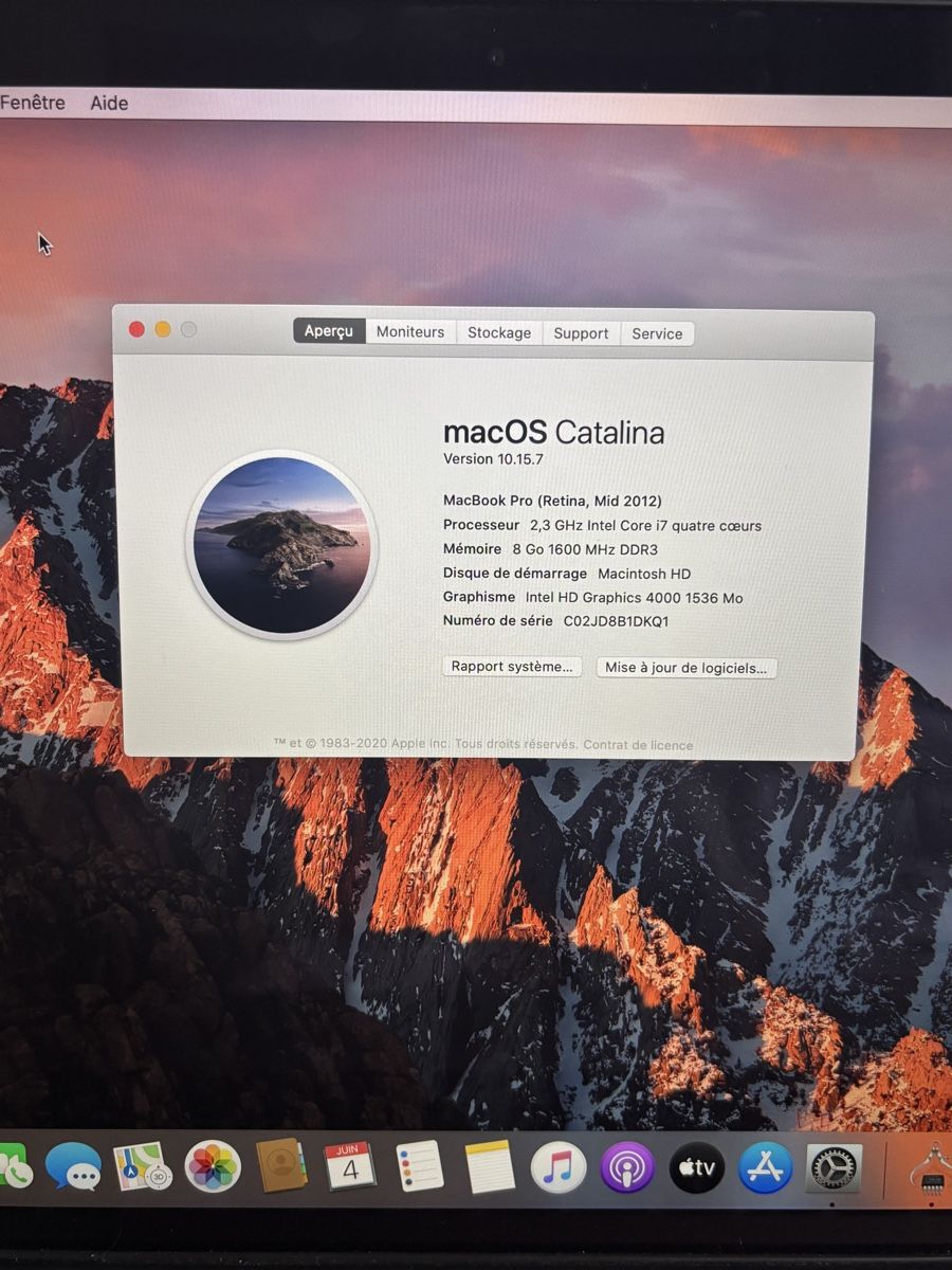 Apple Notebook: Macbook Pro 15 Retina i7 Quad-Core – Usato da Genève venduto da Pirou212 1
