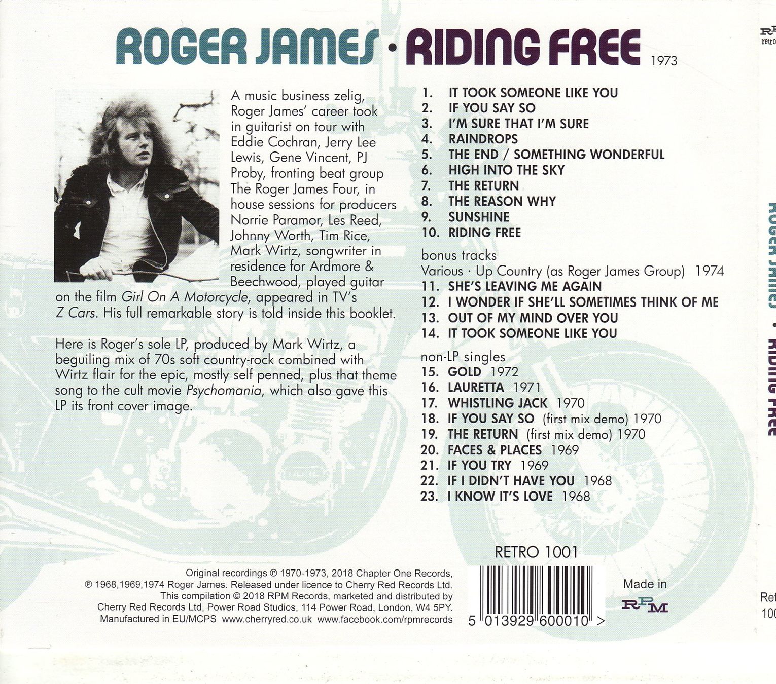 CDs: Roger James – Riding Free – Neuf (Voir description) à Boussens par catfood01 1