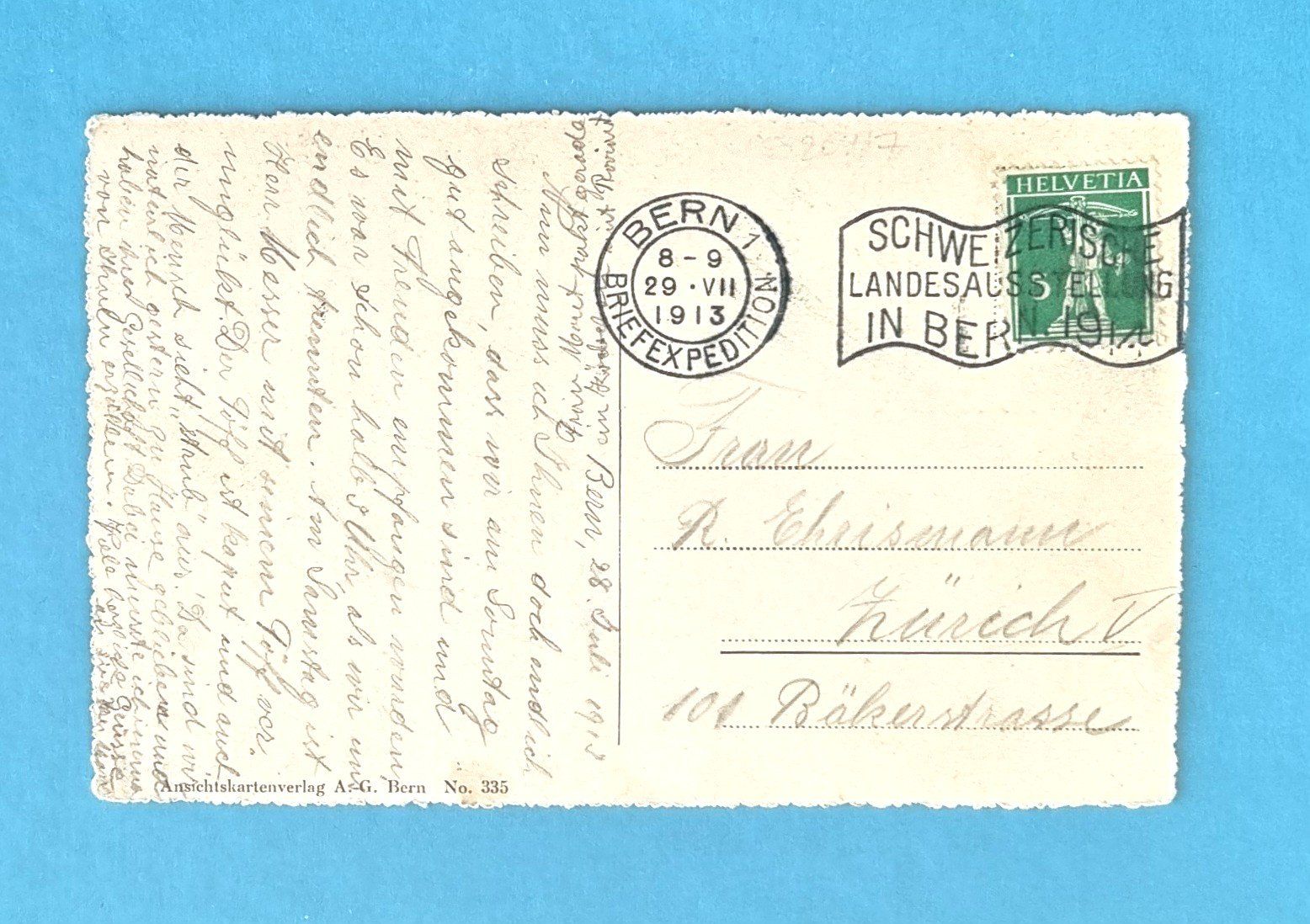 Cartoline postali: Frutigen - Kanderviadukt - BLS Eisenbahn - 1913 – Usato da Rothrist venduto da RROENK 1