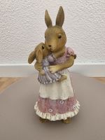 Dekorationsfigur für Ostern "Hasen-Mutter mit Kind" - NEU