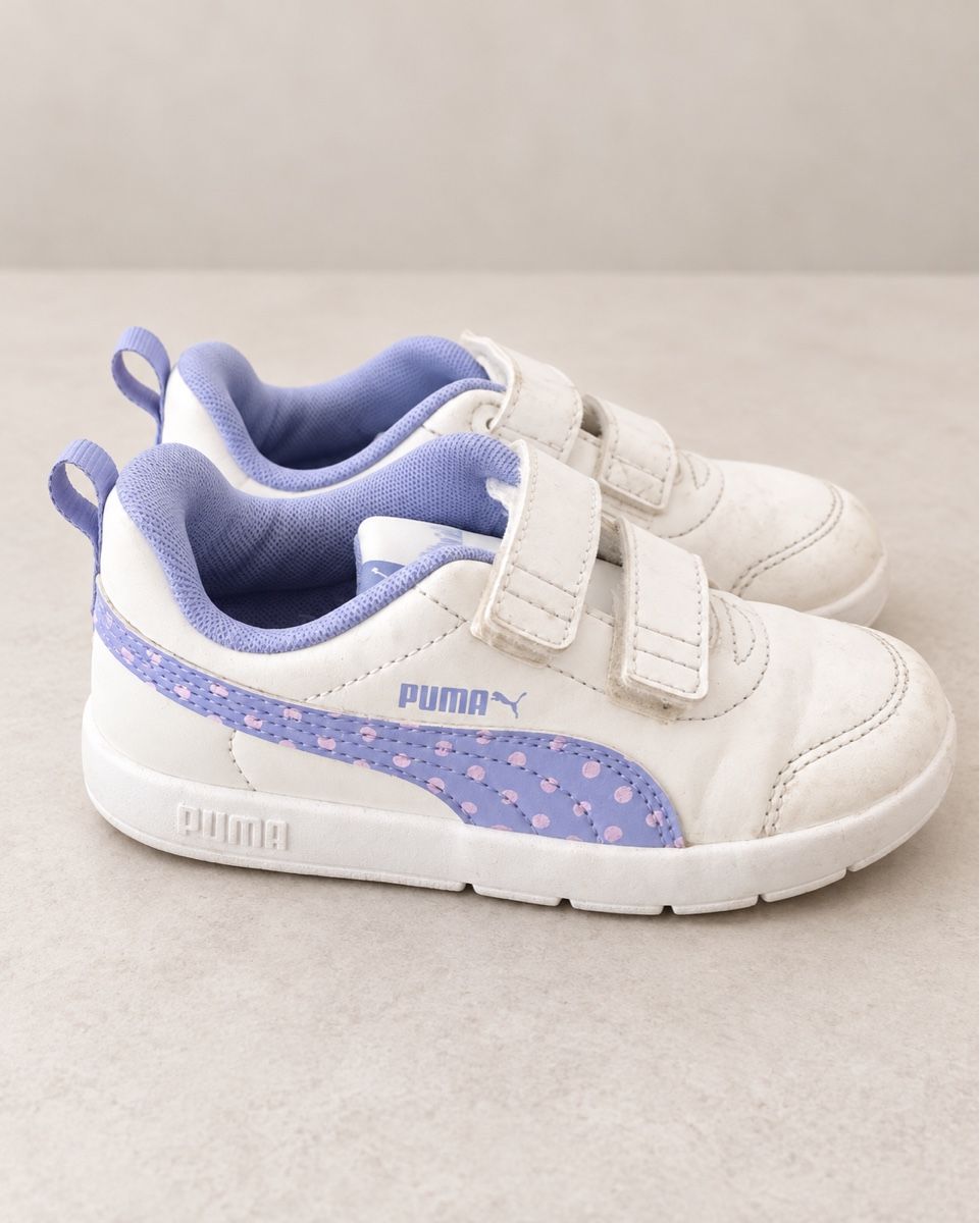 Puma Scarpe da uomo: Baskets Puma blanches et violettes avec scratchs – Nuovo (secondo la descrizione) da Lengnau BE venduto da AMDEALS 1