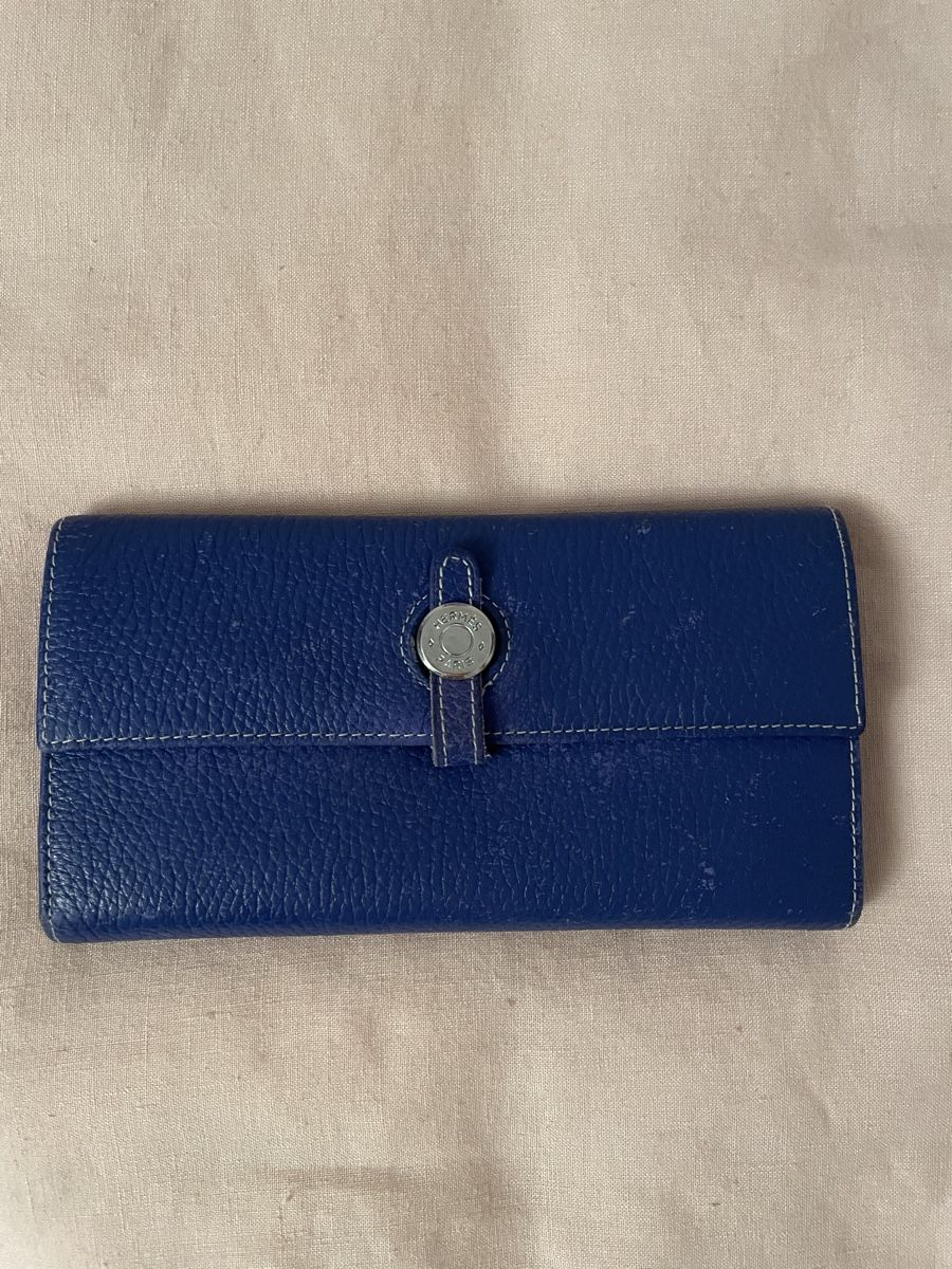 Portamonete: Leder Portemonnaie Blau – Usato da Hünenberg See venduto da DND5