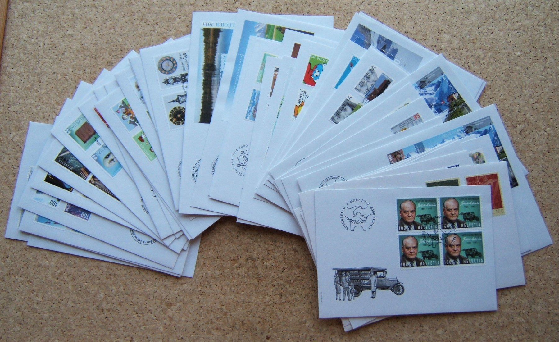 Tutti i francobolli: SCHWEIZ LOT FDC 2002 - 2022 – Usato da Brunnen venduto da Nonne04