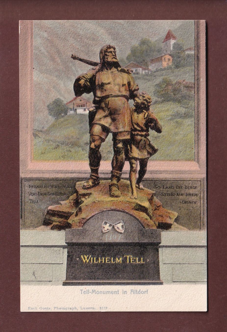 Cartoline postali: ALTDORF - Tell-Monument – Usato da Pully venduto da nicecards-shop