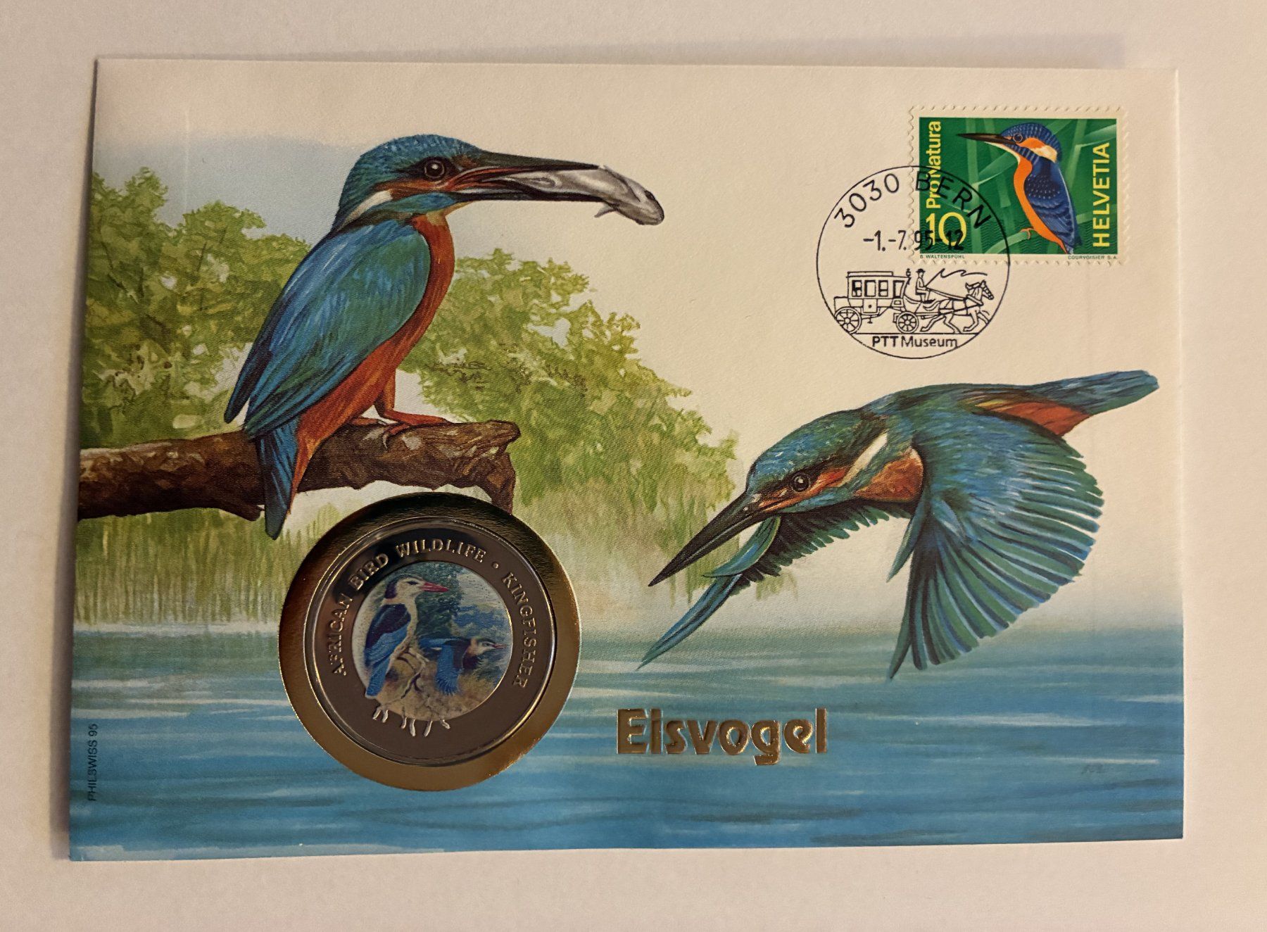 Tutti le monete: Münzbrief "Eisvogel* 1995 – Usato da Hätzingen venduto da bar_g6zj