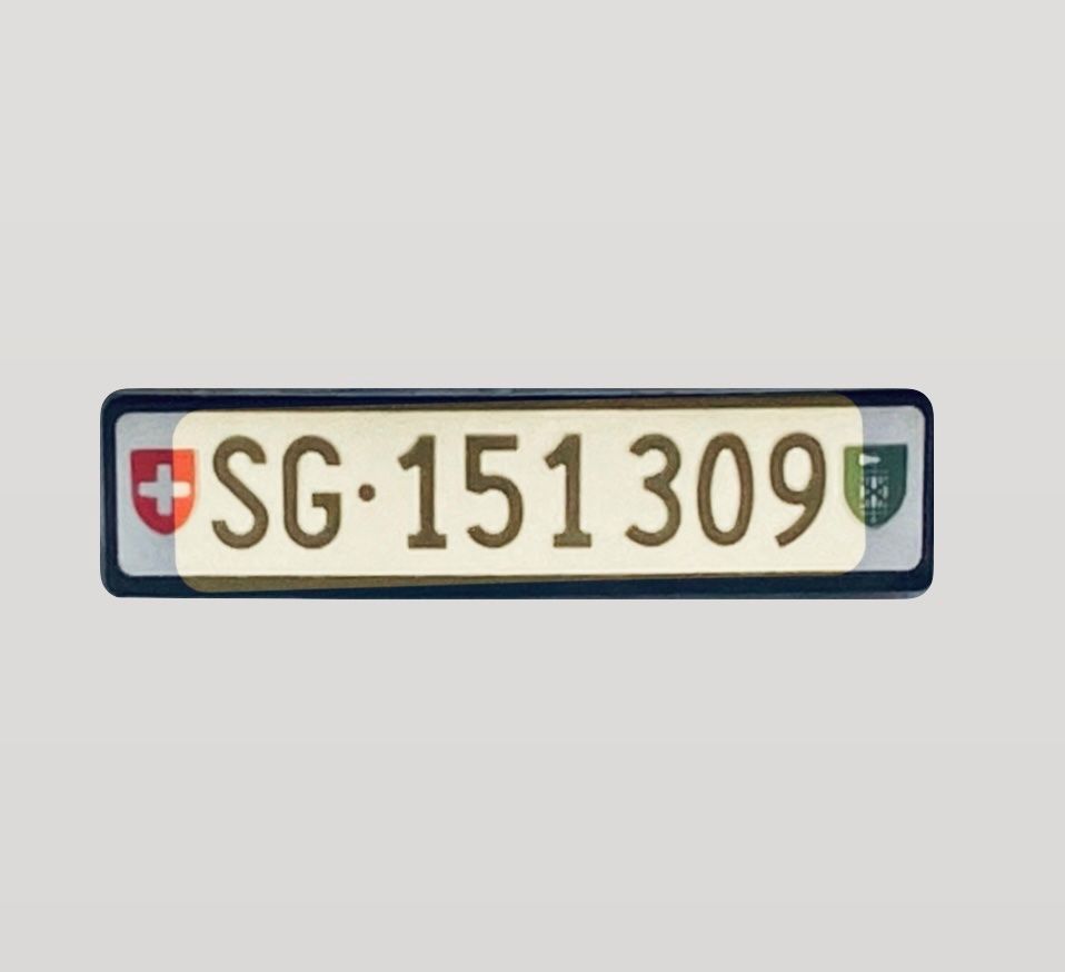 Schilder: SG 151309 Autonummer Kontrollschilder – Gebraucht aus Gossau SG von 7R360