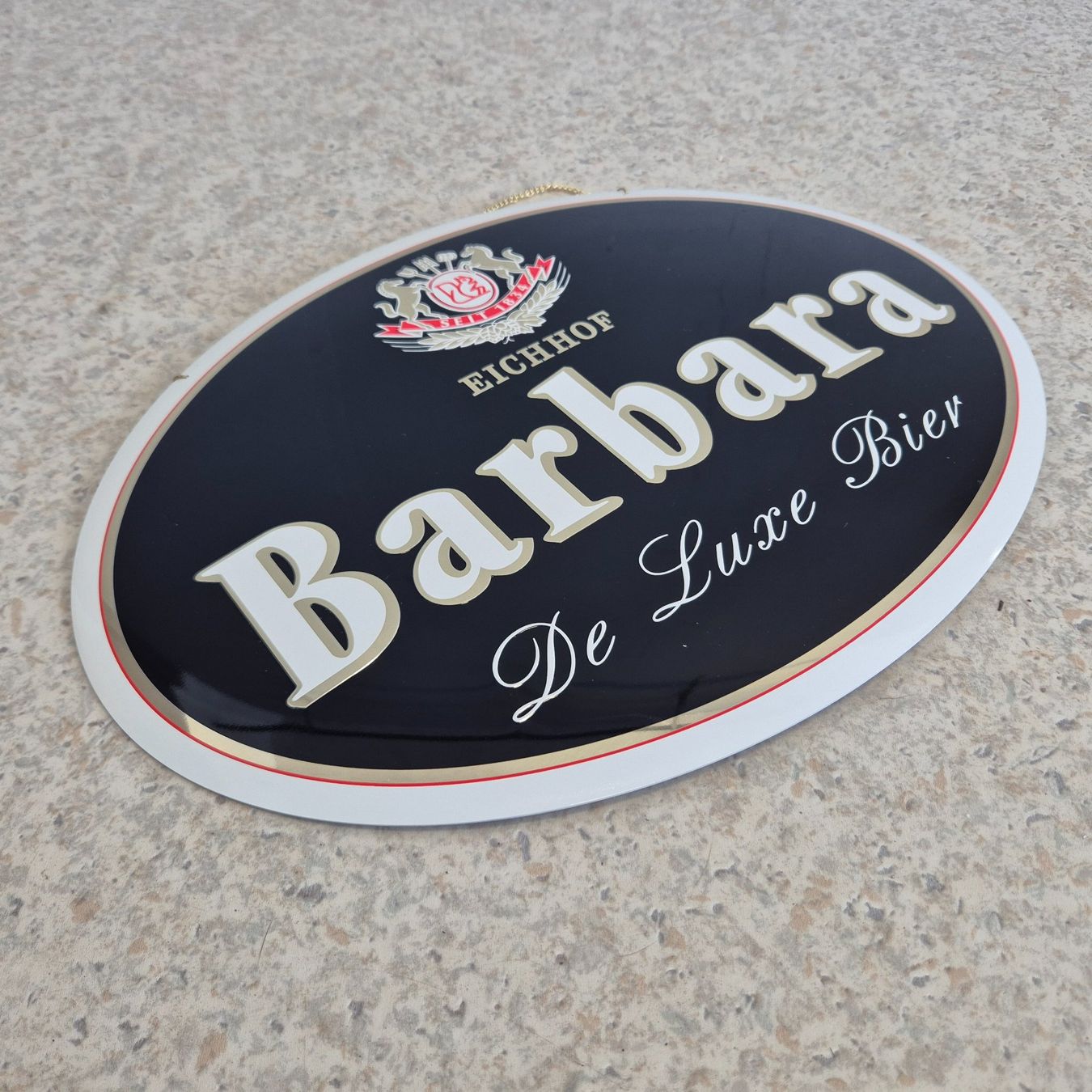 Eichhof Schilder: 1 Eichhof Barbara Werbeschild Blechschild Schild Bierwerbung – Gebraucht aus Nottwil von Wondewa-Shop 6