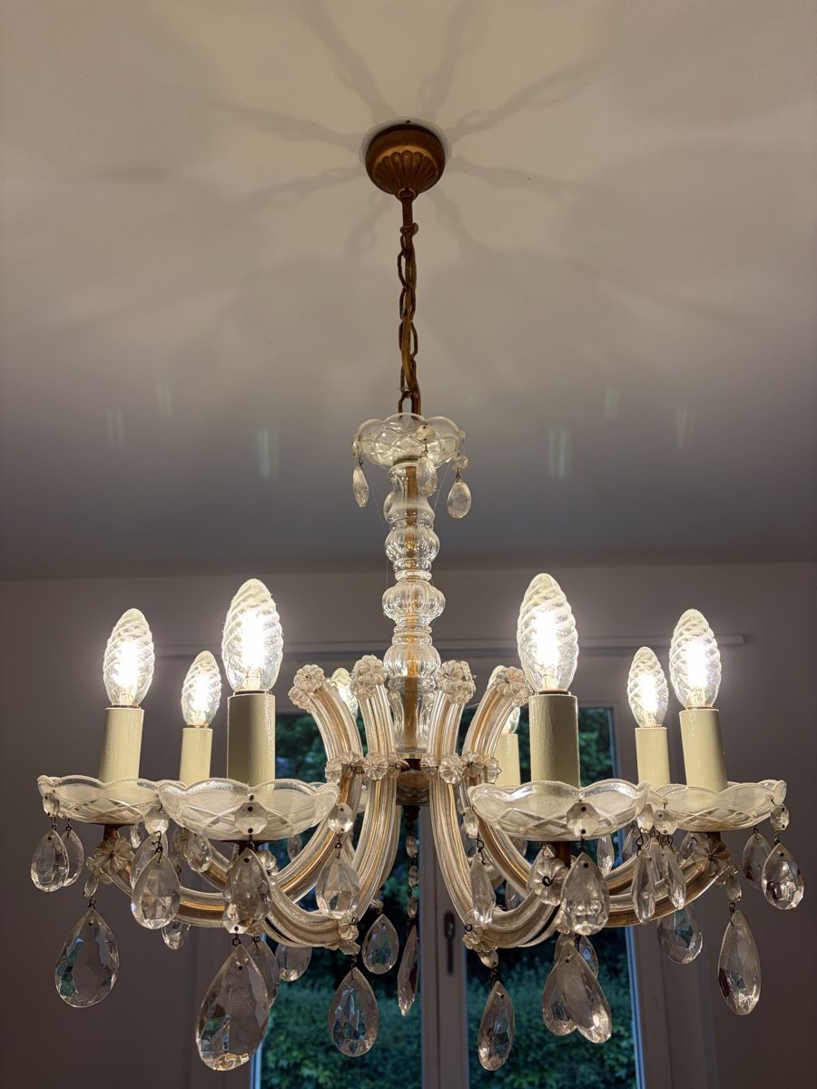 Lampadari & plafoniere: Kronleuchter Kristall antik mit 8 Lichtern, – Usato da Solothurn venduto da GueteMorge1 2