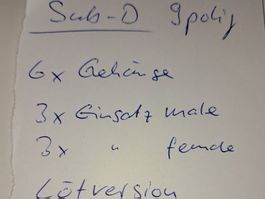 Sub -D Stecker 9 pol