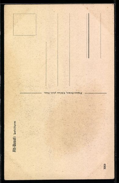 Cartoline postali: Alt-Basel, Letziturm mit Strassenpartie – Usato da Berlin venduto da bartko-reher 1