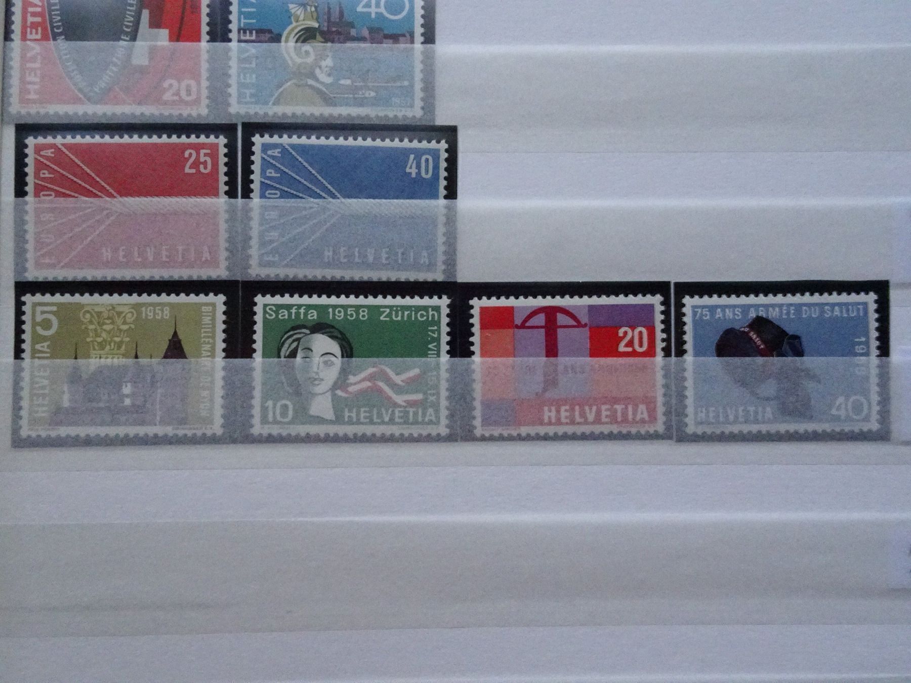 Tous les timbres: 1956**-1959** – Neuf (Voir description) à Aadorf par Chnorli-Furz 2