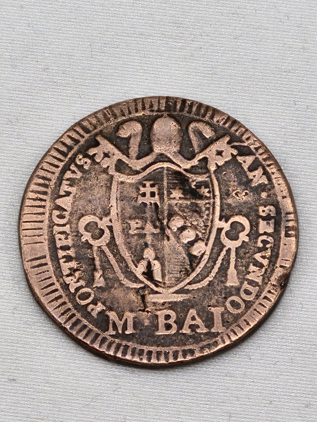 Tutti le monete: VATICAN / 1/2  BAIOCCO / 1802 – Usato da Bulle venduto da italicum