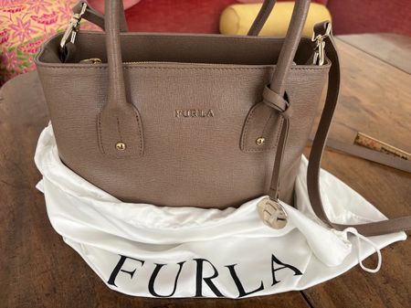 Furla Handtasche Leder Taupe guter Zustand