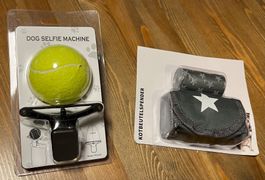 Selfie-Gadget für Hunde und Kotbeutelspender