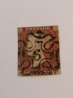 One Penny Red 1841, NR. 6 I'm Malteser Stempel 