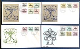 1968 Vatikan - Segnatasse - 2 FDC Satz Div. ilustr. Wappen