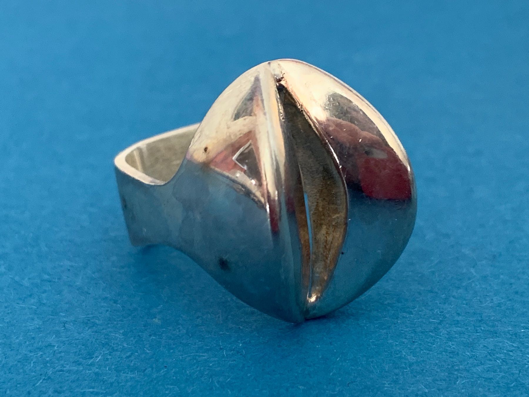 Ringe: Silberring open flower abstrakt (55) – Gebraucht aus Laufen von belleskulptur 2