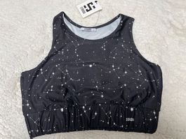 Brassière sport Stroida noire étoiles M neuf