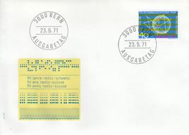 1971 50 Jahre Radio Schweiz 2 FDC