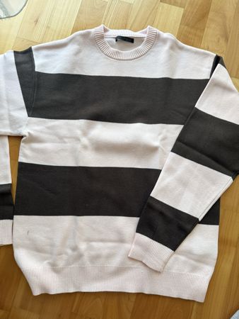 Zara Pullover gestreift rosa braun, Gr. M - neuwertig 