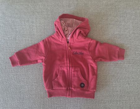 Neu Kapuzenjacke Armor Lux Baby rot gestreift 6 Monate 62-68
