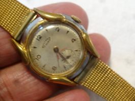 SULTANA SECONDEN ANTIK DAMEN UHR-H-AUFZEUG-LÜUFT-27X27MM
