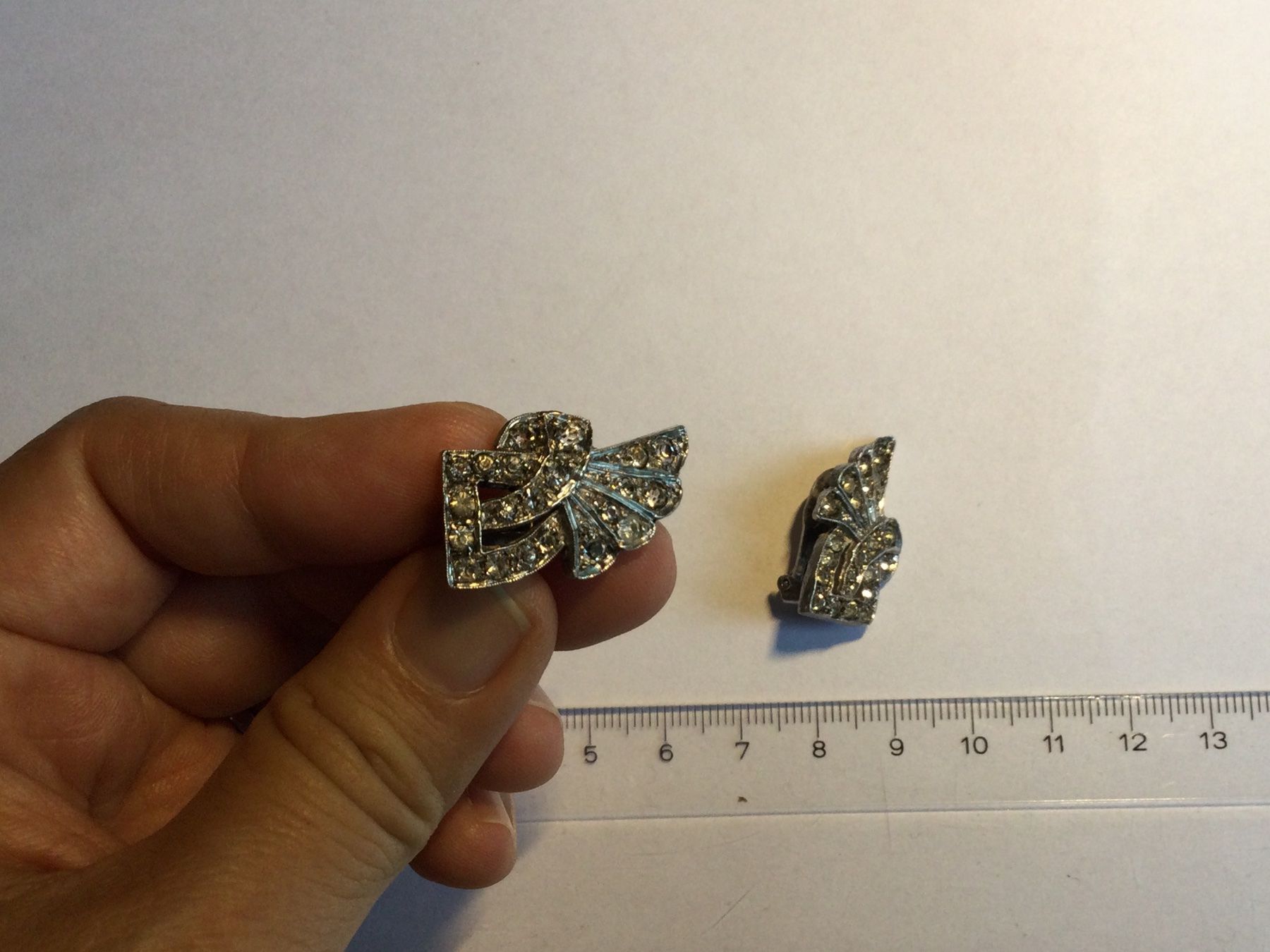 Orecchini pendenti & Orecchini a lobo: Art Deco Silber Strass Ohrringe 1920 – Usato da Niederhasli venduto da YHHC 1