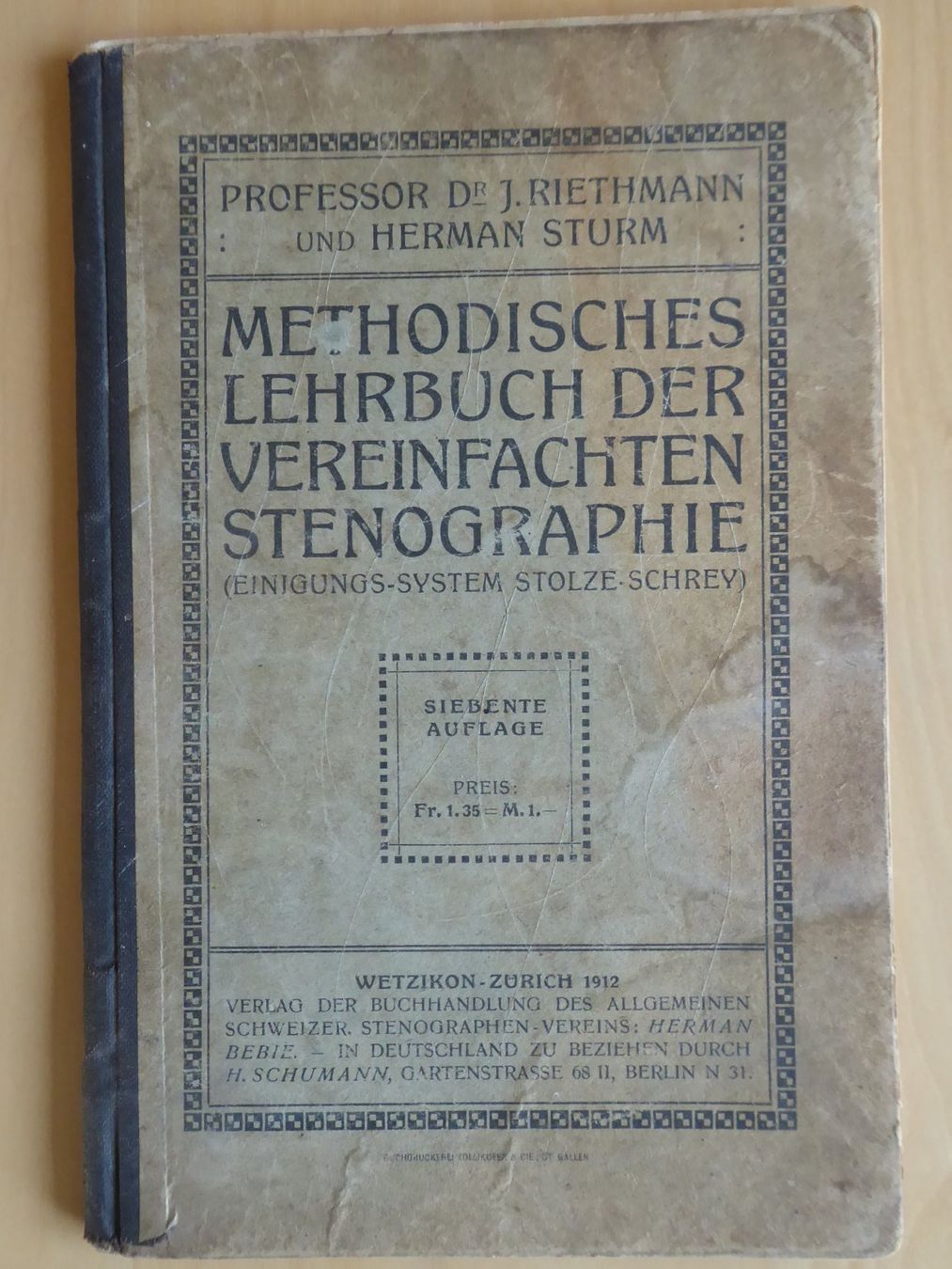 Libri: Methodisches Lehrbuch der Vereinfachten Stenographie – Usato da Aadorf venduto da Dragonfisch