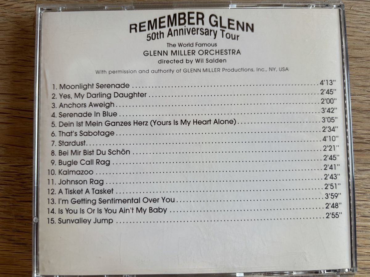 CD: Glenn Miller Orchestra - Remember Glenn CD – Usato da Gebenstorf venduto da pas_9p6b 1