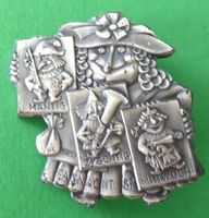 Basler Fasnachtsplakette Silber mit Nadel 1987