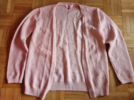 Rosa Strickjacke Mädchen, Grösse 134, Top Zustand!