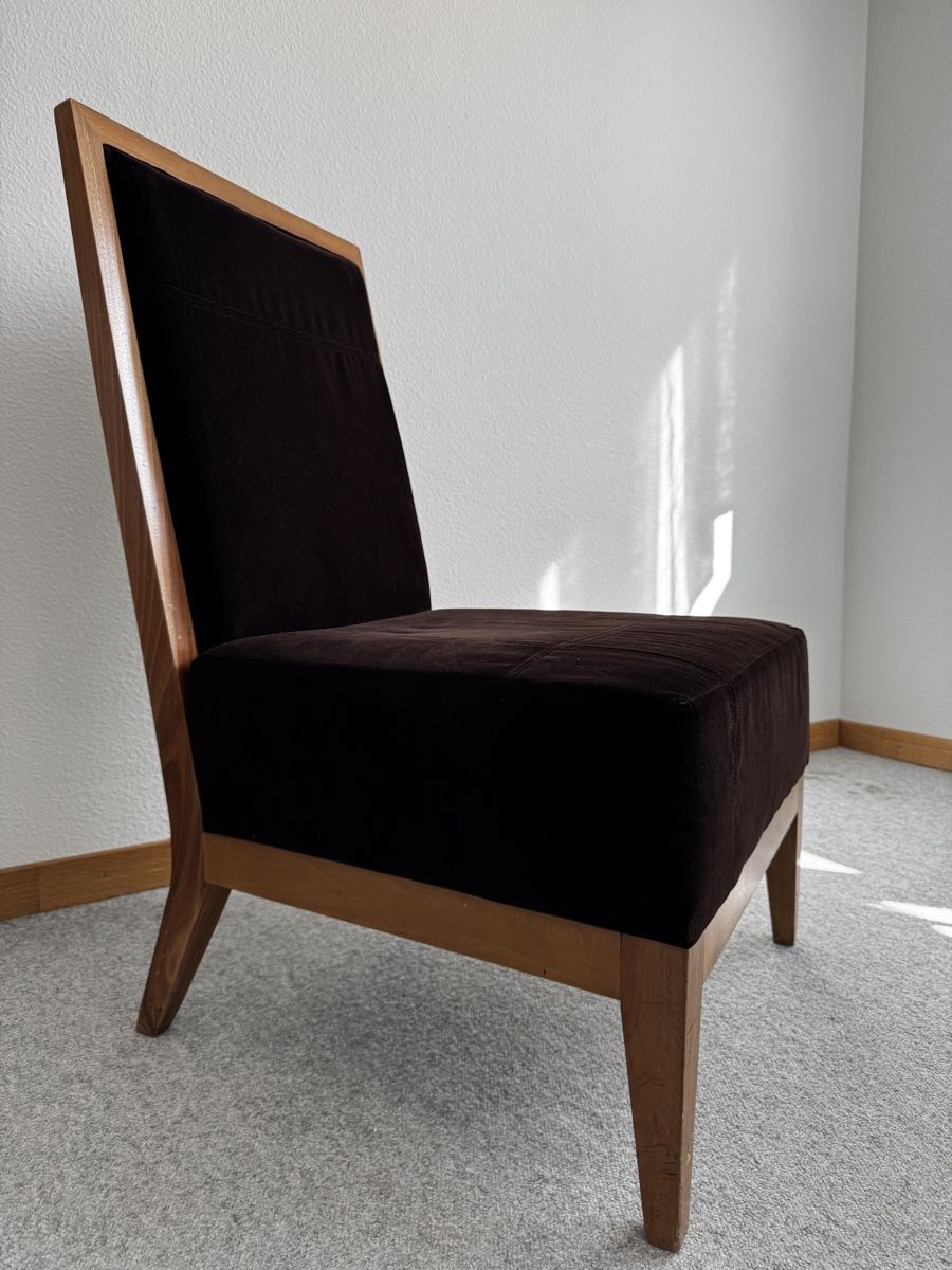 Poltrone: Sessel braun Samt Holz Rahmen – Usato da Zollikofen venduto da Comcast