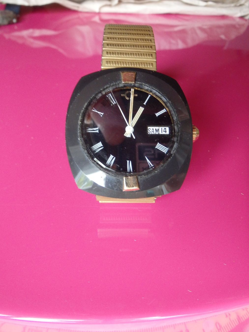 Orologi: RICHARD Herrenuhr mit Datum .mit Flexiband – Difettoso da Schöfflisdorf venduto da pullux