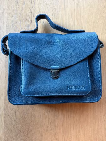 Sac en cuir bleu pétrole PAUL MARIUS