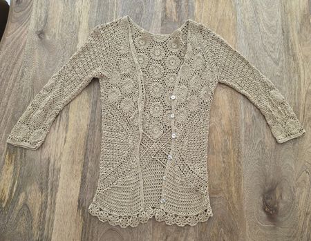 Gehäkelte Sommer Strickjacke, Grösse XS, gebrauchte