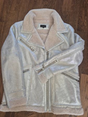 Silver mid season jacket from Oakwood