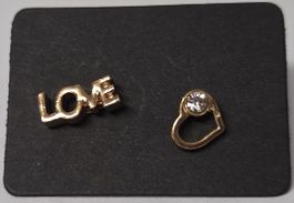  Ohrstecker "Love" & Herz, Neu!