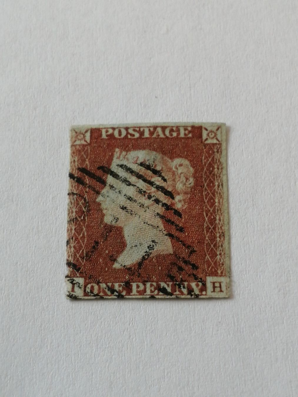 Alle Briefmarken: One Penny Red 1846, – Gebraucht aus Happerswil von tschergi