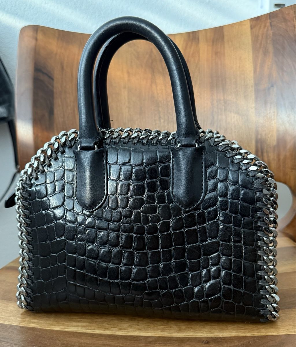 Stella McCartney Borse da donna: Stella McCartney Falabella Box Croc schwarz – Usato da Suhr venduto da blonde_rose 1