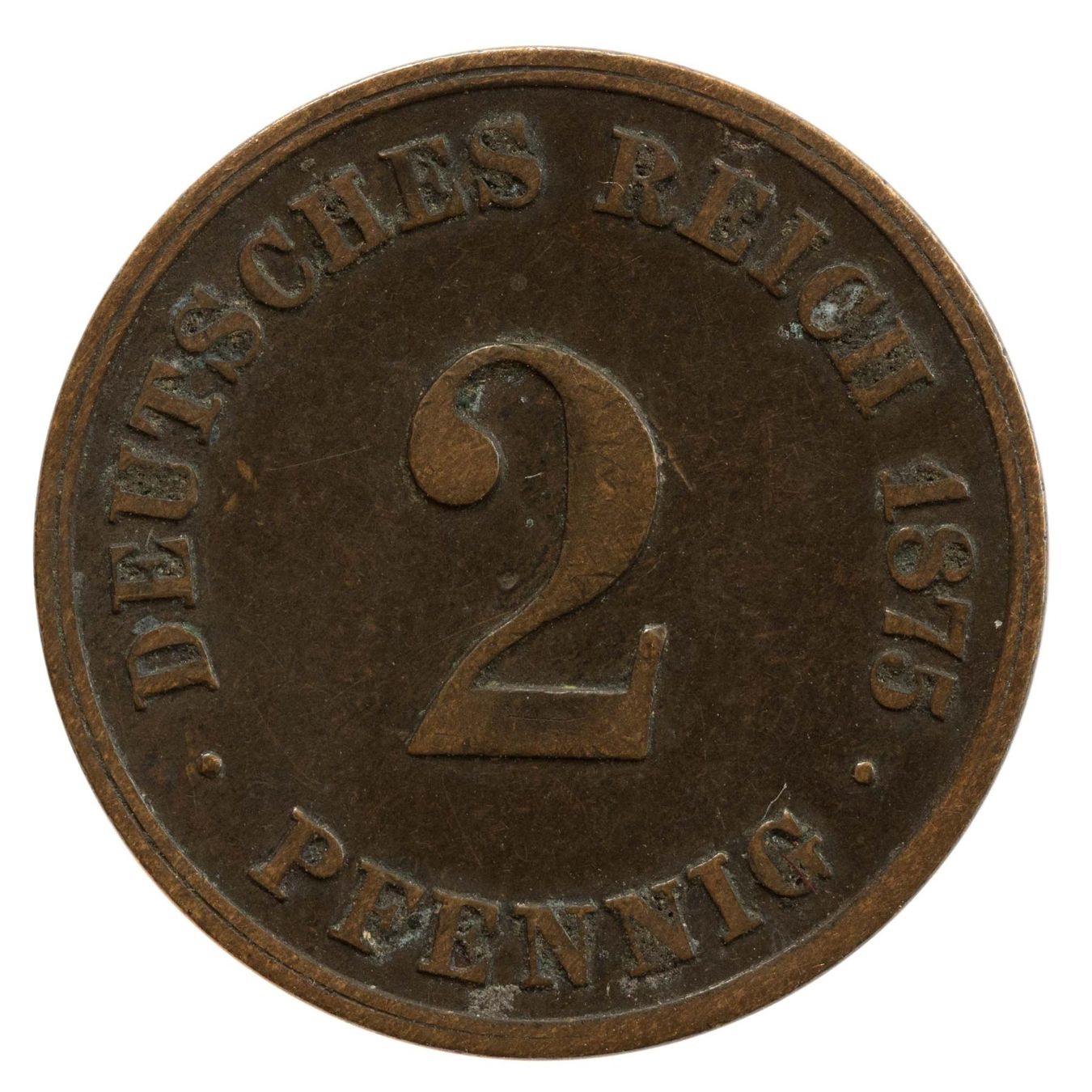 Tutti le monete: Deutschland Kaiserreich 2 Pfennig 1875 C – Usato da Rotkreuz venduto da num_6343