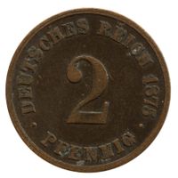 Deutschland Kaiserreich 2 Pfennig 1875 C