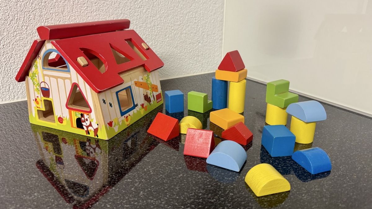 Giocattoli: Holz Bausteine Haus mit Bauklötzen – Usato da Steinen venduto da Fulgor01