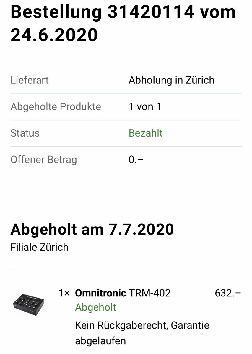 Console di mixaggio: Omnitronic TRM-402 – Usato da Zürich venduto da flohhaufen 4