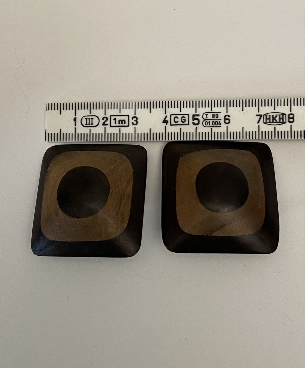 Ohrringe & -stecker: Ohrclips Ohrringe Holz Quadrat – Gebraucht aus Fislisbach von KolibriSecondhand 4